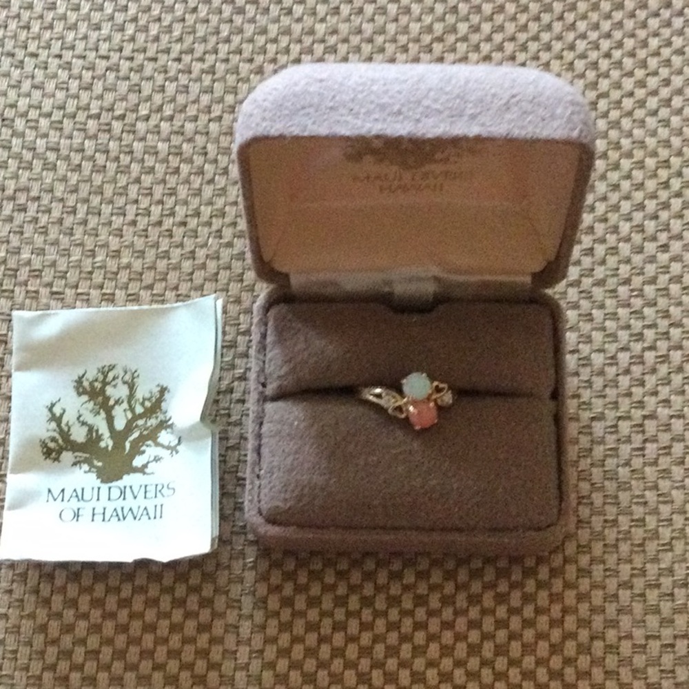 Maui Drivers of Hawaii. Hawaiian coral. 14k gold.